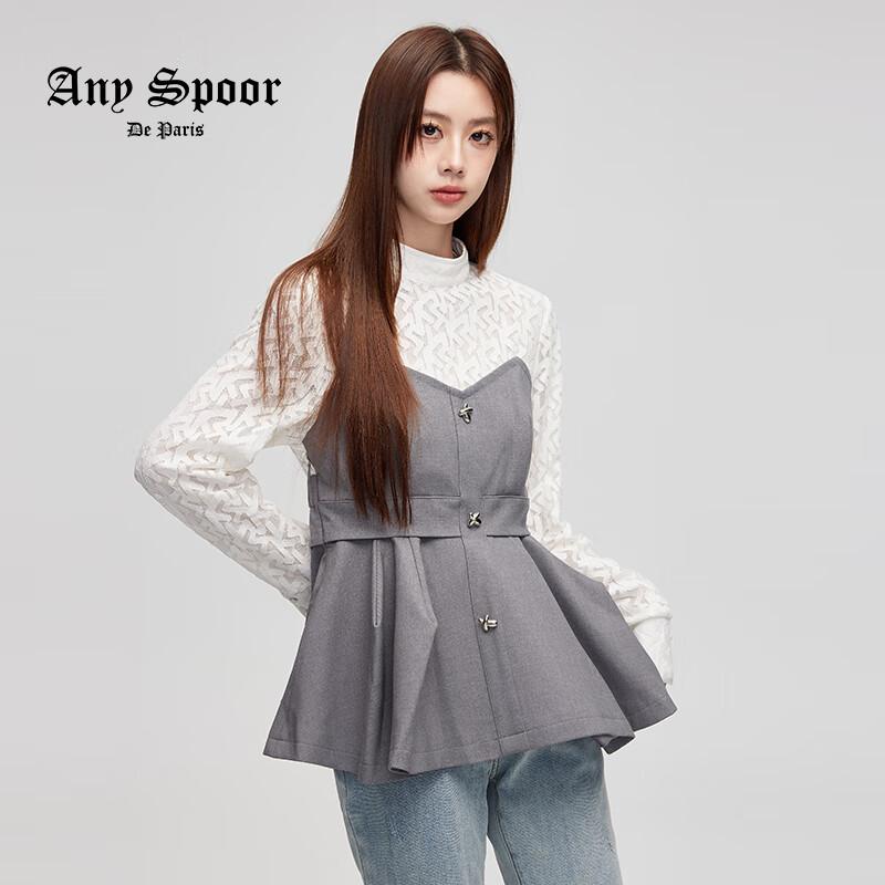 

ANY SPOOR Women s Long-Sleeve Knit Sweater S
