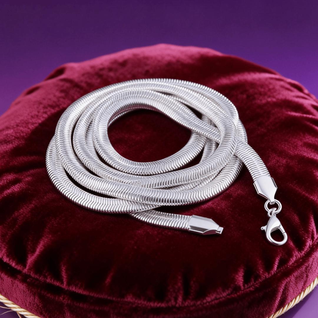 

Hot charms 925 sterling silver and 18K gold noble 6MM snake bone chains Necklace for Men Women wedding Accessories Jewelry Gift 45cm 18inches