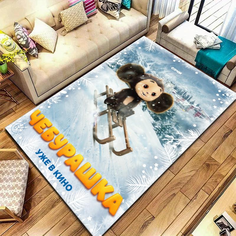 Cheburashka Carpet Rug for Living Room Bedroom Home Sofa Decoration,Kids play Nonslip Floor Mat