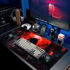 Gaming Großes Premium Dunkelrot Anime Mädchen Mauspads Überwendlichkante Schreibtischunterlage XXL Rutschfester Gummi Tastatur Tischmatten Für Gamer PC