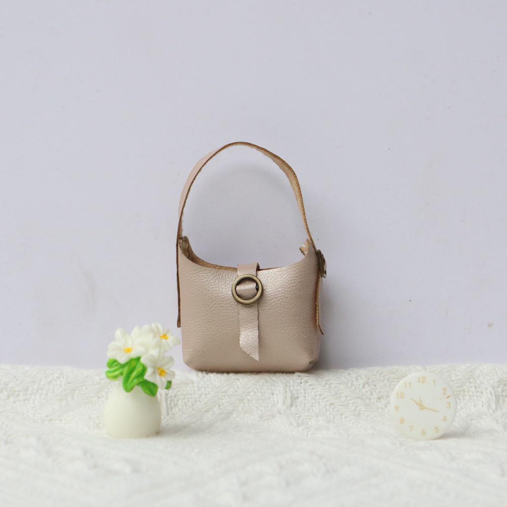 Original Doll Clothes Leather Crossbody Bag - Decorative Handbag with Long-Legged KT Design