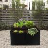 Rectangular Multi-Grid Felt Planter Bag for Vegetables and Flowers