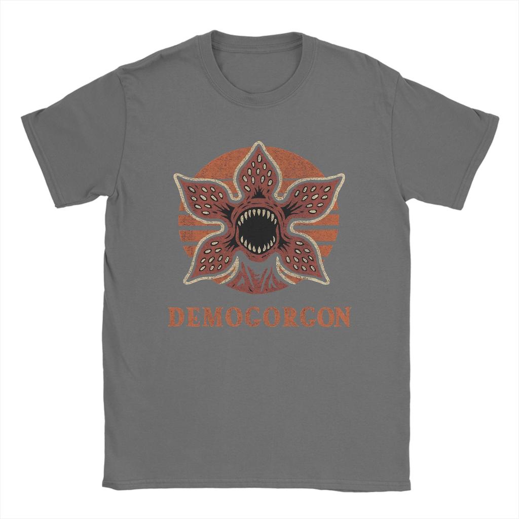 Demogorgon Grunge Horrorfilm T-Shirt Strand Baumwoll-T-Shirts Für Herren Trendiges Design T-Shirt Kurzarm Y2K Lustige Kleidung
