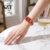 Women Bracelet Watch Ladies Quartz Sparkling Rhinestone Rectangular Dial Date Night for Faux Diamond Wristwatch Elegant Jewelry Timepiece Party Wear