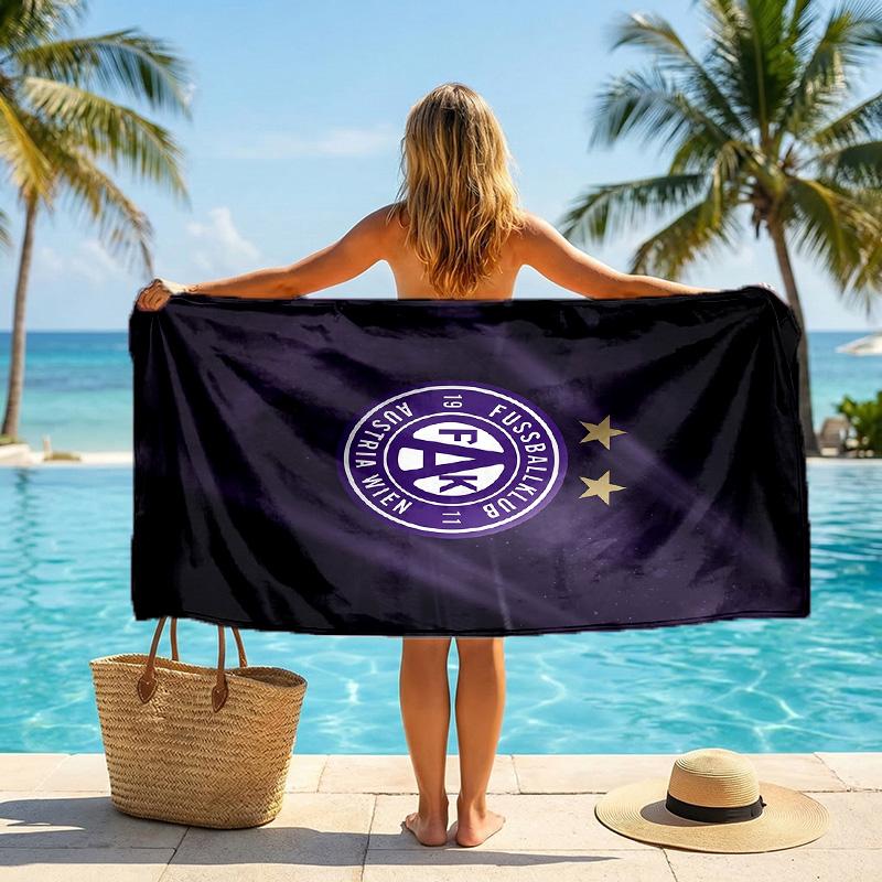 Austria Wien FC stampa Asciugamano da Spiaggia Quick Dry Microfibra Assorbente Portatile da Viaggio Asciugamano da Nuoto