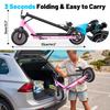 HiQiS D9 Foldable Electric Scooter, 36V 10.5Ah Battery, 10″ Solid Tires