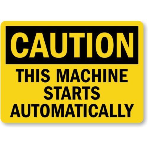 

Automatic Machine Caution Aluminum Weatherproof Sign pAluminum 20x30cm（7.8x11.8inch）