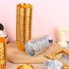 50 Stück Mini Cupcake Folien-Cupcake-Wrapper-Papier Gold Silber Cupcake Backförmchen