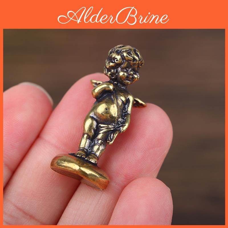 God 1pc Retro Copper Of Love Cupid Statue Small Ornaments Copper Angel Figurines Desktop Decorations Home Decor Accessories