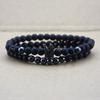 Elegant Copper Bead Bracelet With Micro Paved Zirconia Crown For Couples And Gift Giving