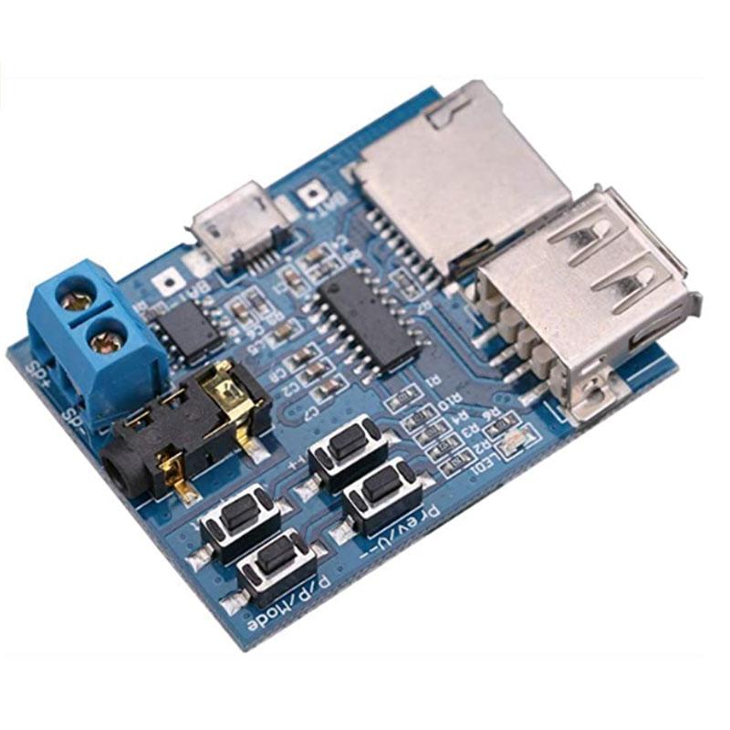 AA58 Mp3 Lossless Decoding Board Mp3 Decoder Module TF Card U Disk Decoding Player Comes with Power Amplifier