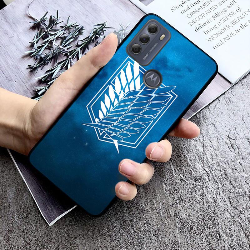 Funda para teléfono de Ataque a los Titanes para Motorola Moto E32 E20 E40 G22 G52 G20 G30 G100 G60 G50 G10 GPure GStylus G9 One Action Macro