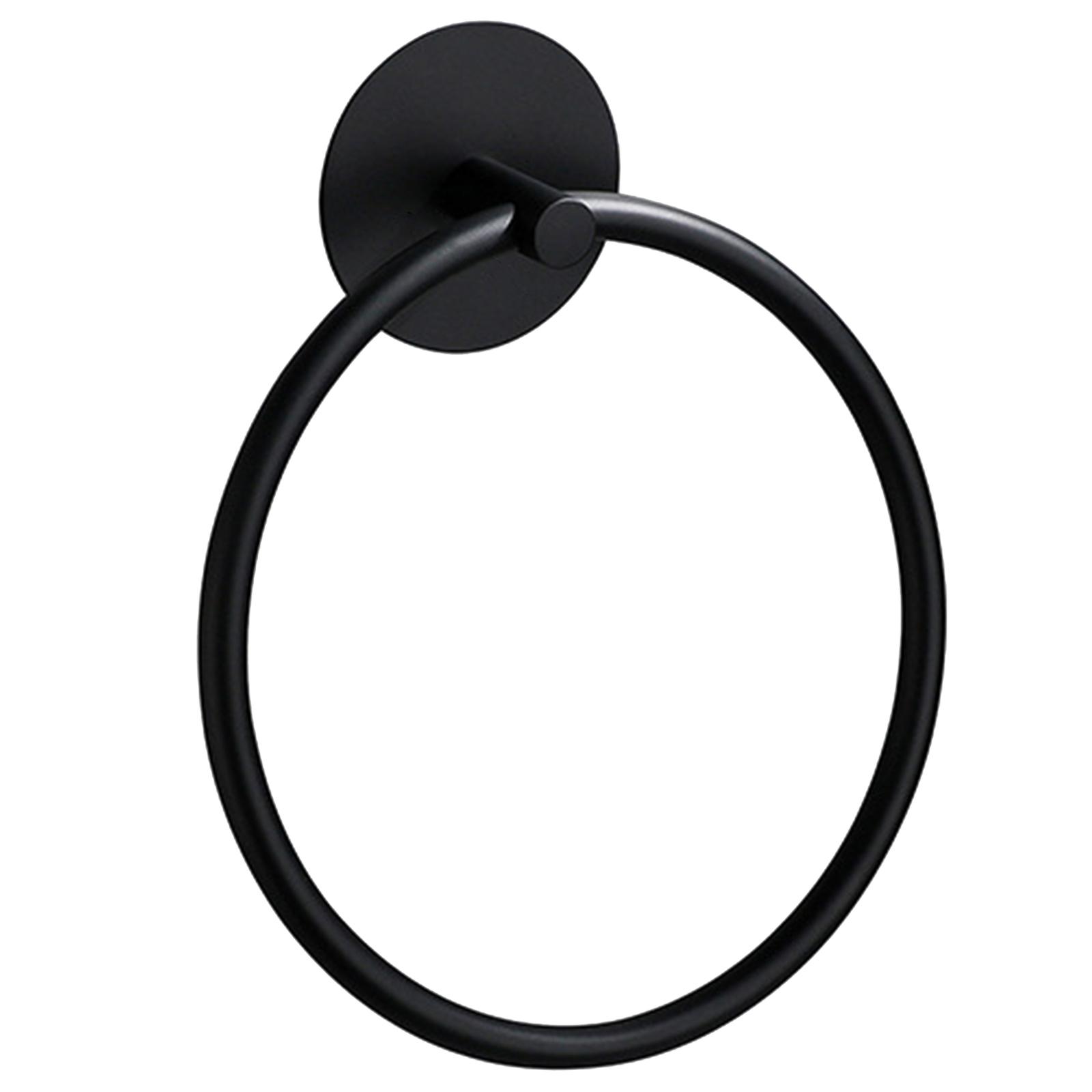 

Bathroom Towel Rings Bar Stainless Steel Hand Towel Rack Rail Toilet Paper Holder Wall Mounted Hanger Bathroom Accessory 1 чёрный