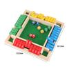 Shut The Case Dice Tabletop Game Wood Material Flaps & Dices Game 4 Players Pub Bar Party Supplies Family Entertainment Children-Friendly & Adults