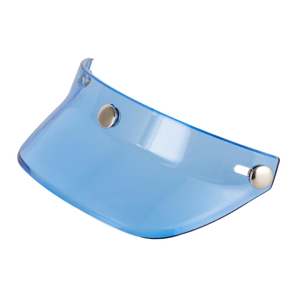 Windproof 3 Snap-Button Visor Shield Lens Visor Flip Up Wind Shield for Open Face Motorbike Helmet Anti-UV Fog Universal