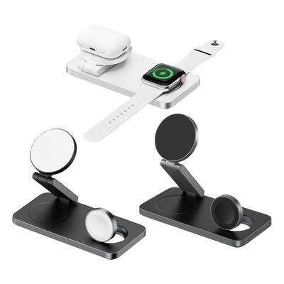 3 In 1 Charging Station 15W Wireless Chargers Stand Phone Holder ,Multiple Devices Magnetic Charging Dock