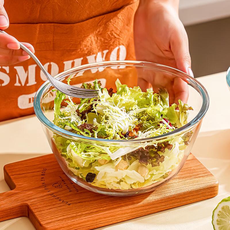 Zhi Nian Hua High Borosilicate Glass Salad Bowl Set