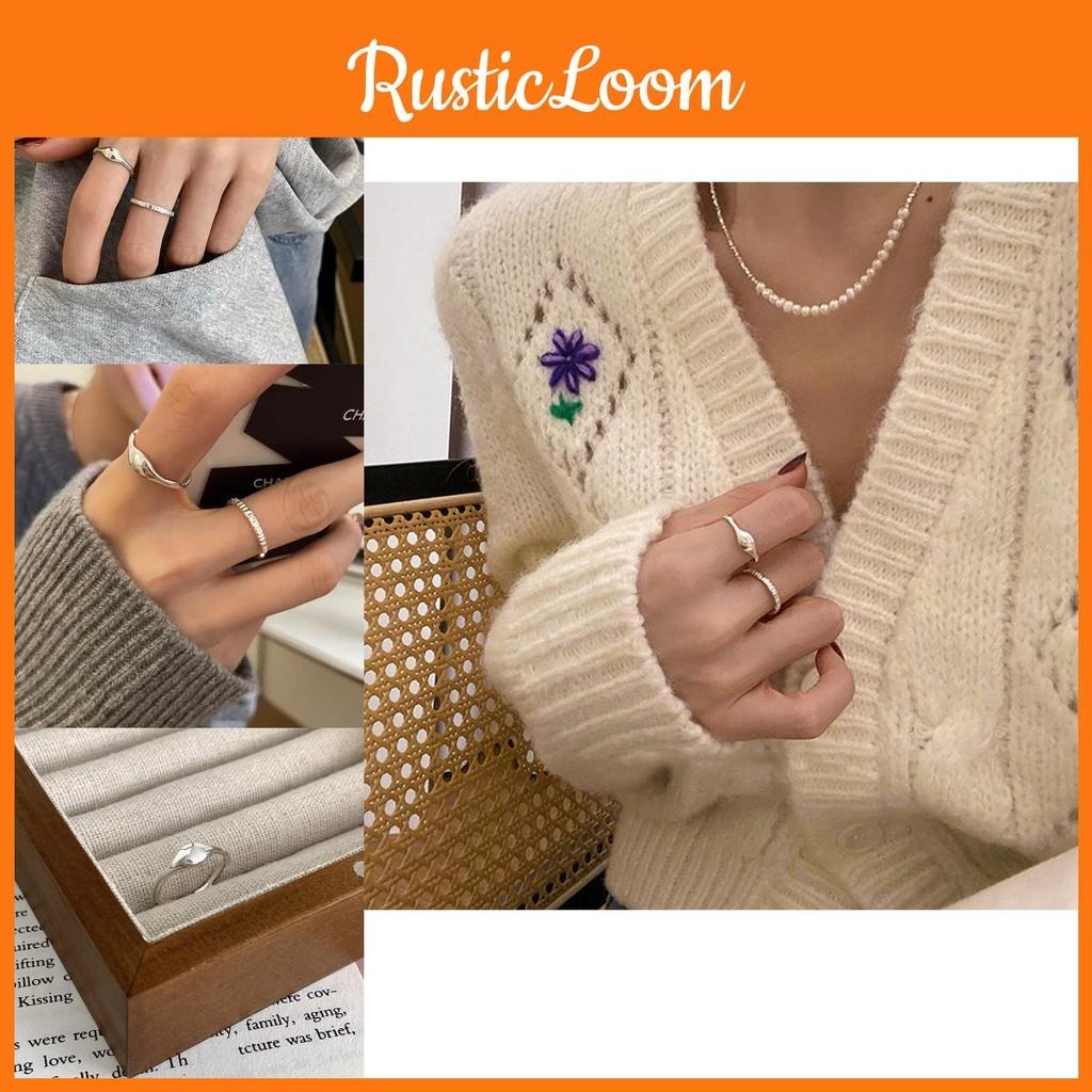 Elegant Design Geometric Copper Ring For Women Trendy Minimalist Adjustable Statement Fashion