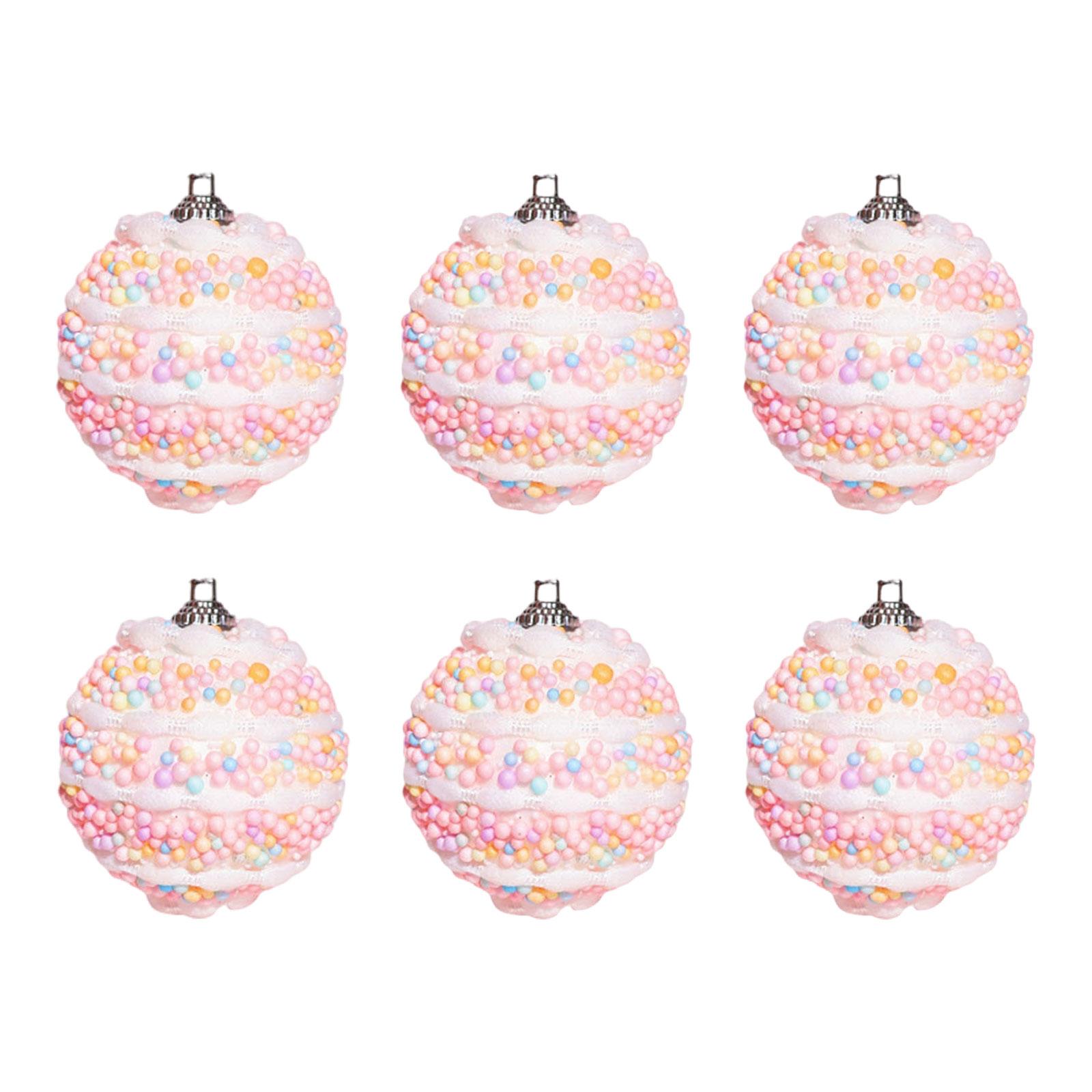 

6x Christmas Balls Ornaments Set Christmas Tree Hanging Decorations Reusable Sturdy Pendants for Indoor Holiday New Year Mall