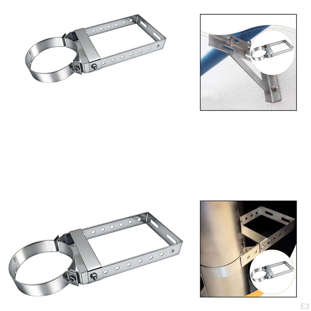 Chimney Pipe Bracket Carbon Steel Fixing Hardware, Easy To Install Accessory Premium, Professional