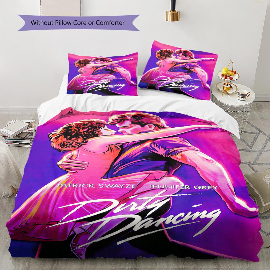 Dirty Dancing Pattern Bedding Quilt Set Quilt Cover Pillowcase Home Decoration Gift (1 * duvet cover + 2 * pillowcase, without core)