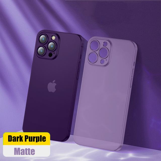 

Противоударный ультратонкий прозрачный матовый чехол толщиной 0,3 мм для Iphone 14 13 12 Mini 11 Pro Xs Max X Xr S 7 8 Plus, тонкий жесткий чехол из полипропилена For iPhone 14Pro