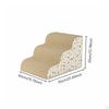 Pet Stairs Ramp Washable Cover Foldable NonSlip Surface ThreeStep Dog for Small