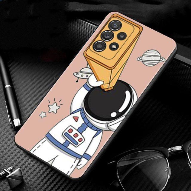 Niedlichen Cartoon Astronaut Hand Fall Für Samsung Galaxy A51 A71 A01 A11 A21 A21s A31 A41 A72 A52 A42 A32 A22 a12 A02 A02s F42 Shell