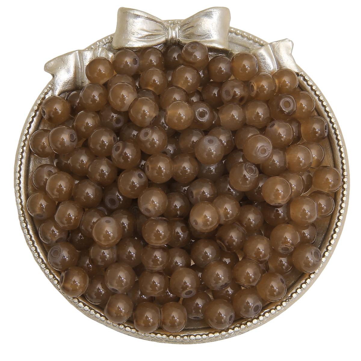 

50-135 шт. Кришталеві скляні намистини желейні однотонні намистини з імітації нефритового каменю для виготовлення ювелірних виробів 8mm 50pcs коричневий/глибокий