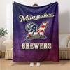 Milwaukee Brewers Druck Flanelldecke Hohe Qualität Warm Bequem Decke für Alle Jahreszeiten Perfekt für Geschenke Heimdekoration