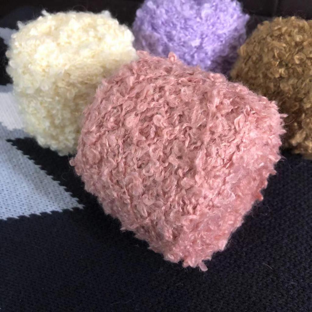 Hand-Knitted Wool Loop Yarn for Doll Hair, DIY Projects, and Scarf/Hat Knitting