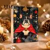 Fun Holiday Surprise Toys Bulldog Advent Calendar 2026, 24 Days Acrylic Puppy Ornaments Christmas Countdown Calendar, Tree Hanging Decor 2D