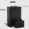 Leather Spinner Suitcase with Pull Handle, Large Capacity, Combination Lock - Perfect for Women, Men, and Students.