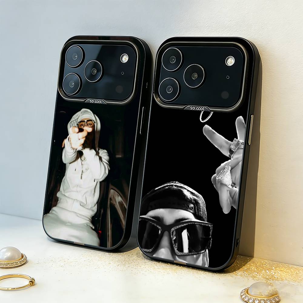 C-Cris MJ Singer Phone Case For iPhone17,16,15,14,13,12,11,Pro,MAX Gray Matte Silicone Black Cover