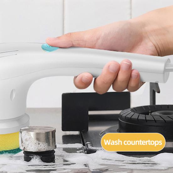 1 Set Cleaning Brush Portable Cordless Electric Scrubber Effortless Rechargeable Electric Cleaning Brush for Home