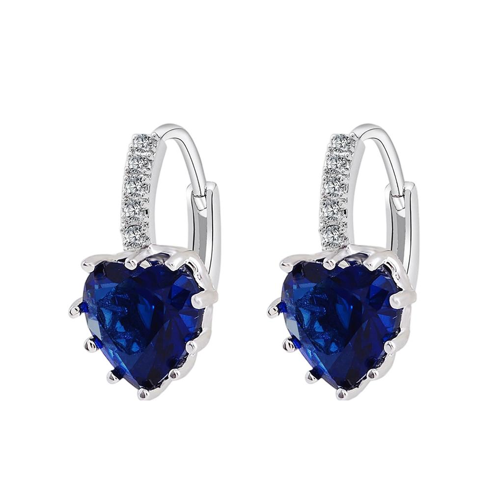 Ladies' Love Zircon Earrings