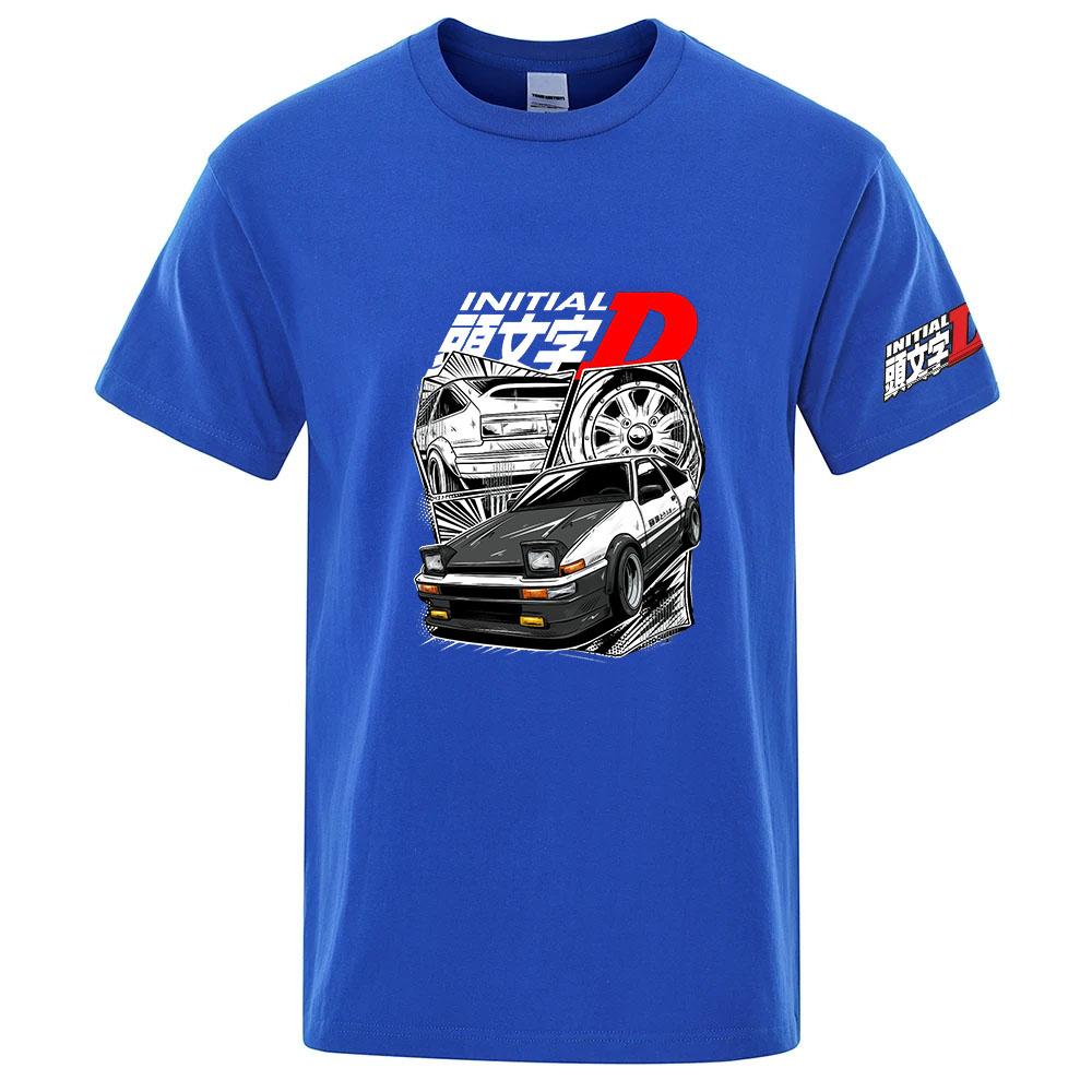 Initial D JDM Car Illustration Logo Print 2025 Hot Sale Unisexs Summer Breathable Comfortable Solid Color High Quality TShirt