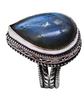 Labradorite Natural Gemstone Antique Silver Plated Ring US Size-7.75 R 745