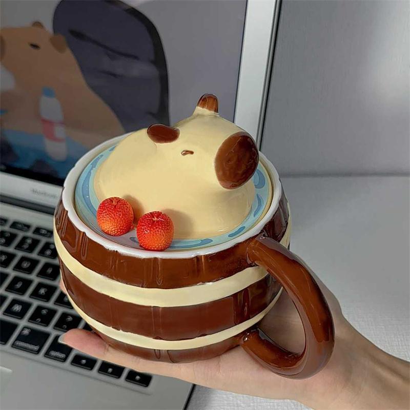 Capybara Mugs Capybara Water Bucket Shape Cups Creative Cartoon Multi-purpose Mugs Coffee Mugs For Kids Birthday Christmas Gift