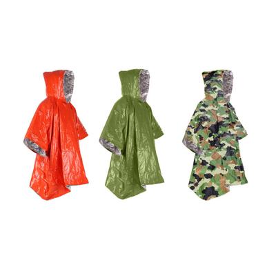 Practical Reflective Waterproof Tear-resistant Aluminium Film Outdoor Raincoat Blanket for Emergency Rescue Camping