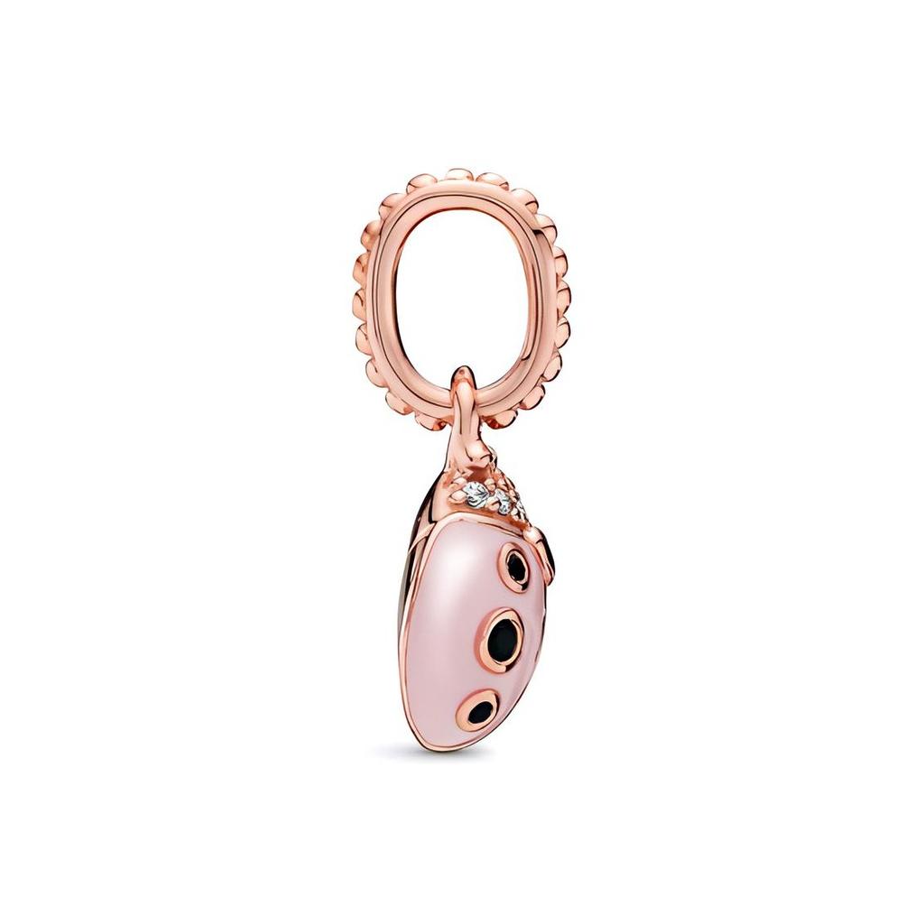 Pandora Lucky Pink Ladybug Pendant Unisex Jewelry 387909EN160