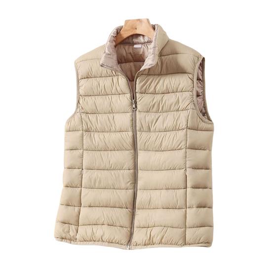 Puffer Vest for Women Slim Fit Lightweight Quilted Sleeveless Jacket Zip Up Stand Collar Padded Down Coat Winter Warm Outerwear