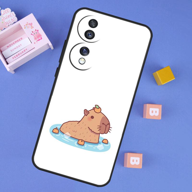 Capybara Spa Case For Honor X8b X9b X8a X9a X6a X7a X6 X7 X8 X9 Honor 90 Lite 70 50 Magic 5 6 Pro Cover