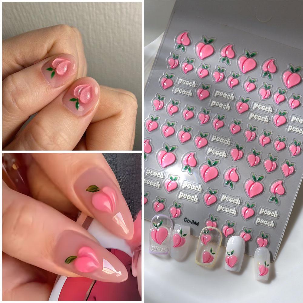 5D Pink Insect Nail Art Stickers with Adhesive - TikTok Hot Trend Jelly Phone Case
