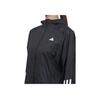 adidas Wind.Rdy Hyperglam Striped Logo Print Long Sleeve Hooded Jacket Women Outerwear Black IS8036