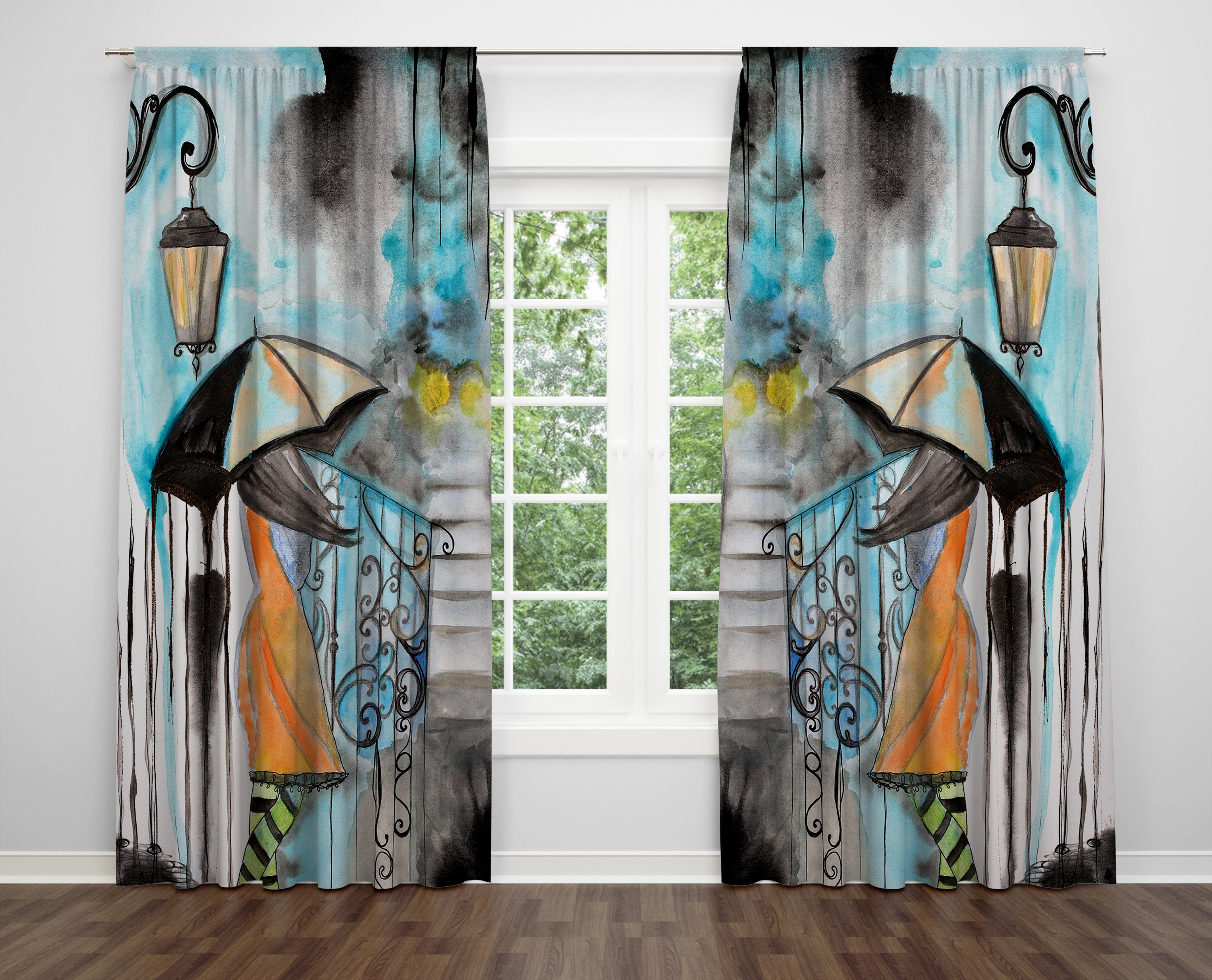 

Декоративний дизайн, високоякісна бавовняна тканина, ви можете вибрати одну або подвійну фіранку з крила 1 piece різнокольоровий