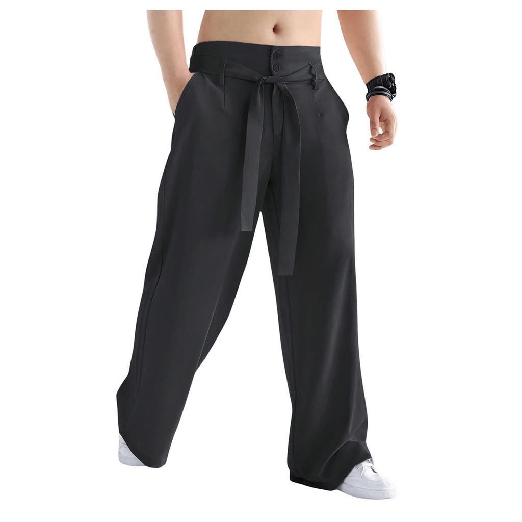 Ανδρικά Μοντέρνα Μονόχρωμα Casual Παντελόνια ίσιας γραμμής