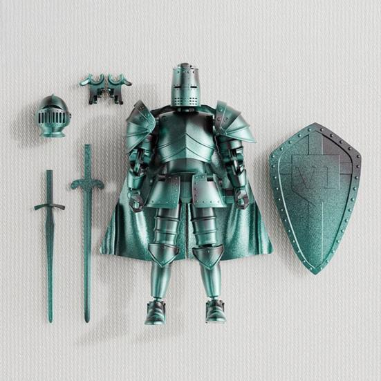 Medieval Knight Action Figure with Accessories Movable Joints Knight Model Toy Articulated Robot Dummy Figurine Home Office Decoration Ornament