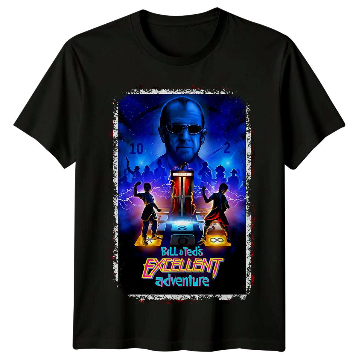 

Bill Ted s Excellent Adventure (1989) Movie Poster Inspired 100% Cotton T-shirt Mens Tees Top Retro S