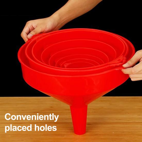 Plastic Funnel Set Food-Grade Large Mouth Liquid Transfer Funnels Oil Wine Pouring Funnels Kitchen